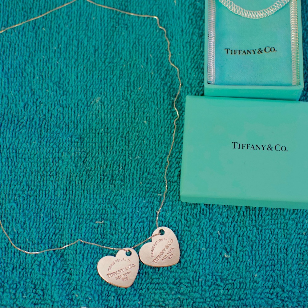 Return to Tiffany & Co Large Double Heart Necklace